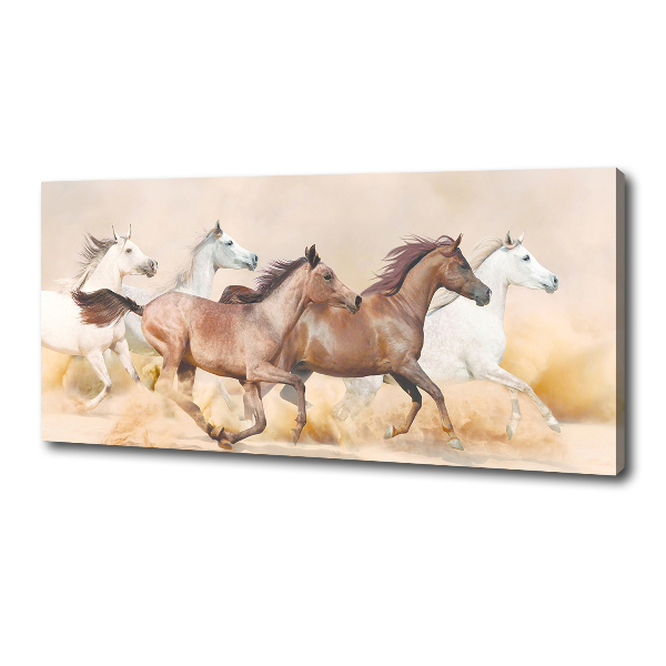 Canvas wall art Horses at gallop