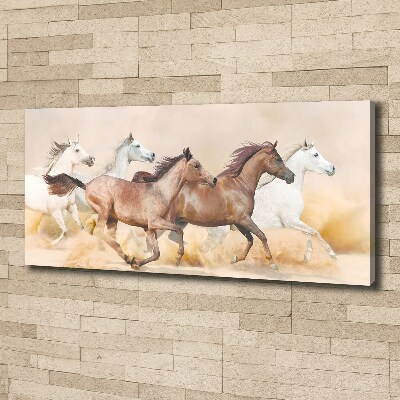 Canvas wall art Horses at gallop