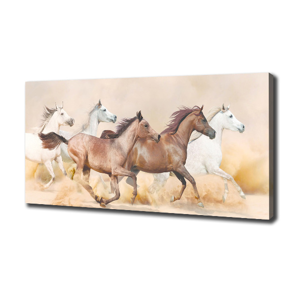 Canvas wall art Horses at gallop