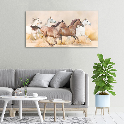 Canvas wall art Horses at gallop