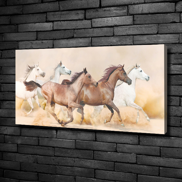 Canvas wall art Horses at gallop