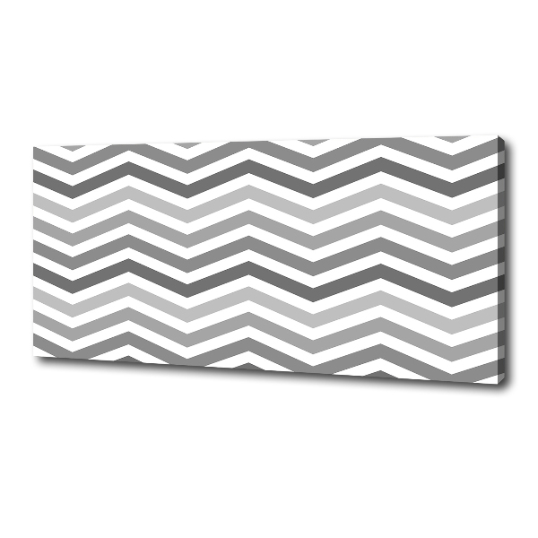 Canvas wall art Gray zigzags