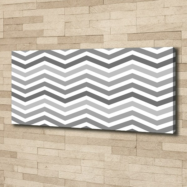 Canvas wall art Gray zigzags