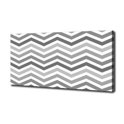 Canvas wall art Gray zigzags