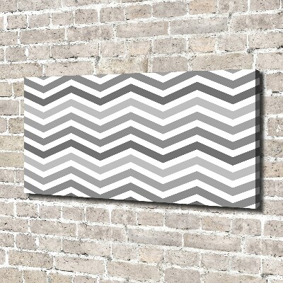 Canvas wall art Gray zigzags