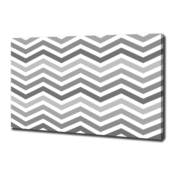 Canvas wall art Gray zigzags