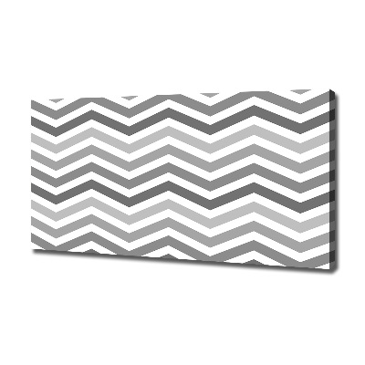 Canvas wall art Gray zigzags