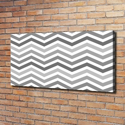 Canvas wall art Gray zigzags