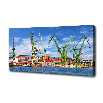 Canvas wall art Shipyard in Gdańsk