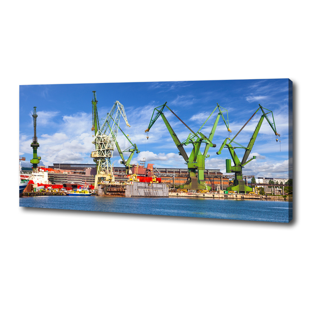 Canvas wall art Shipyard in Gdańsk