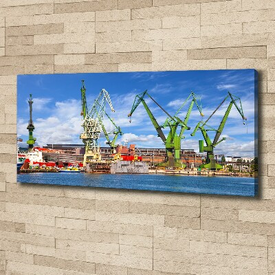 Canvas wall art Shipyard in Gdańsk