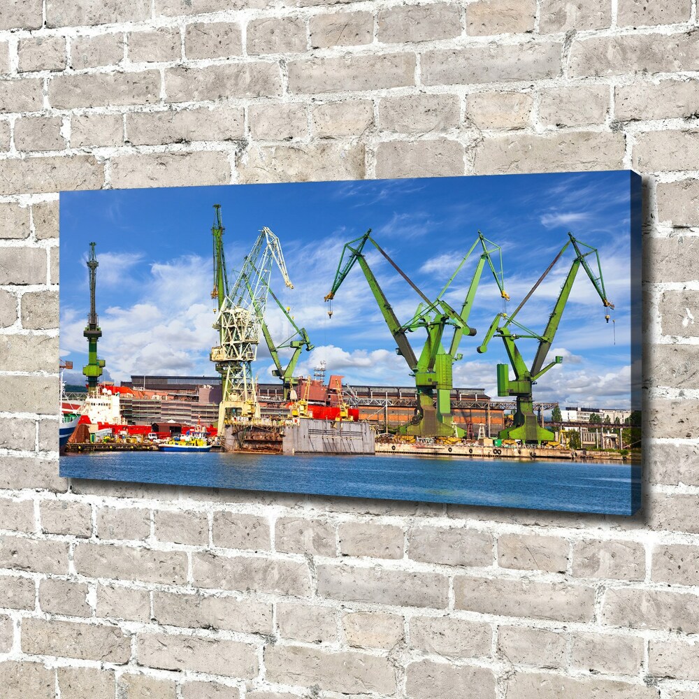 Canvas wall art Shipyard in Gdańsk