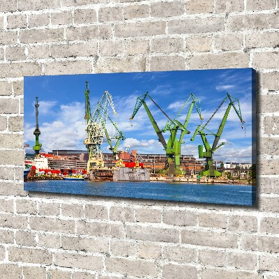 Canvas wall art Shipyard in Gdańsk