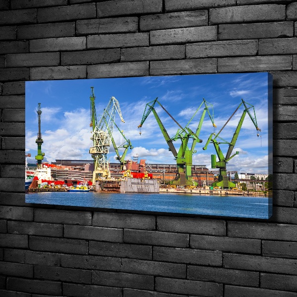 Canvas wall art Shipyard in Gdańsk