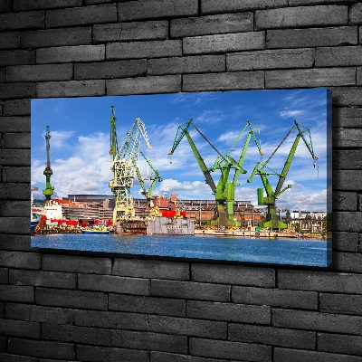 Canvas wall art Shipyard in Gdańsk