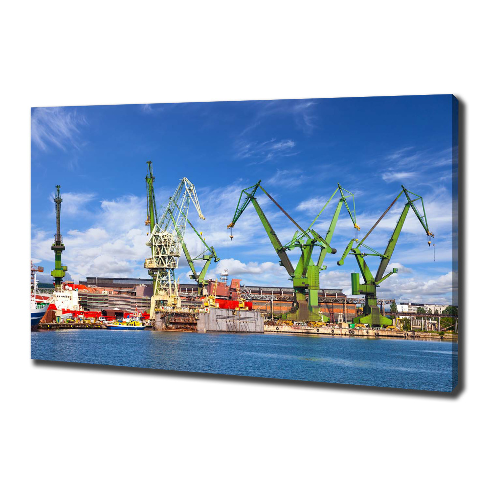 Canvas wall art Shipyard in Gdańsk