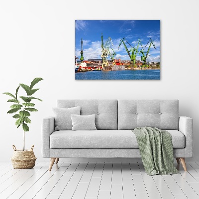 Canvas wall art Shipyard in Gdańsk