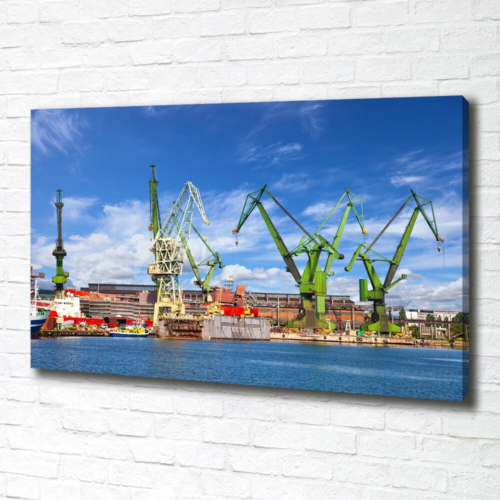 Canvas wall art Shipyard in Gdańsk