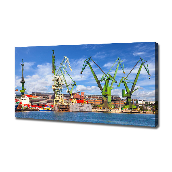 Canvas wall art Shipyard in Gdańsk