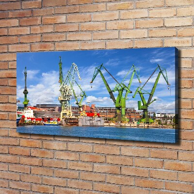 Canvas wall art Shipyard in Gdańsk