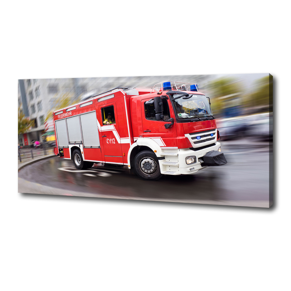 Canvas wall art Fire truck