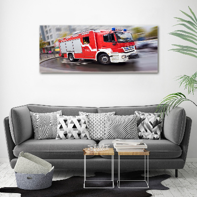 Canvas wall art Fire truck