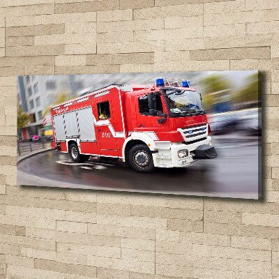 Canvas wall art Fire truck