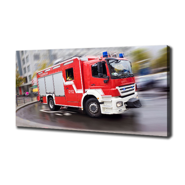 Canvas wall art Fire truck