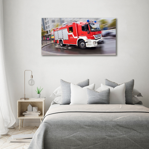 Canvas wall art Fire truck