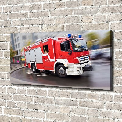 Canvas wall art Fire truck