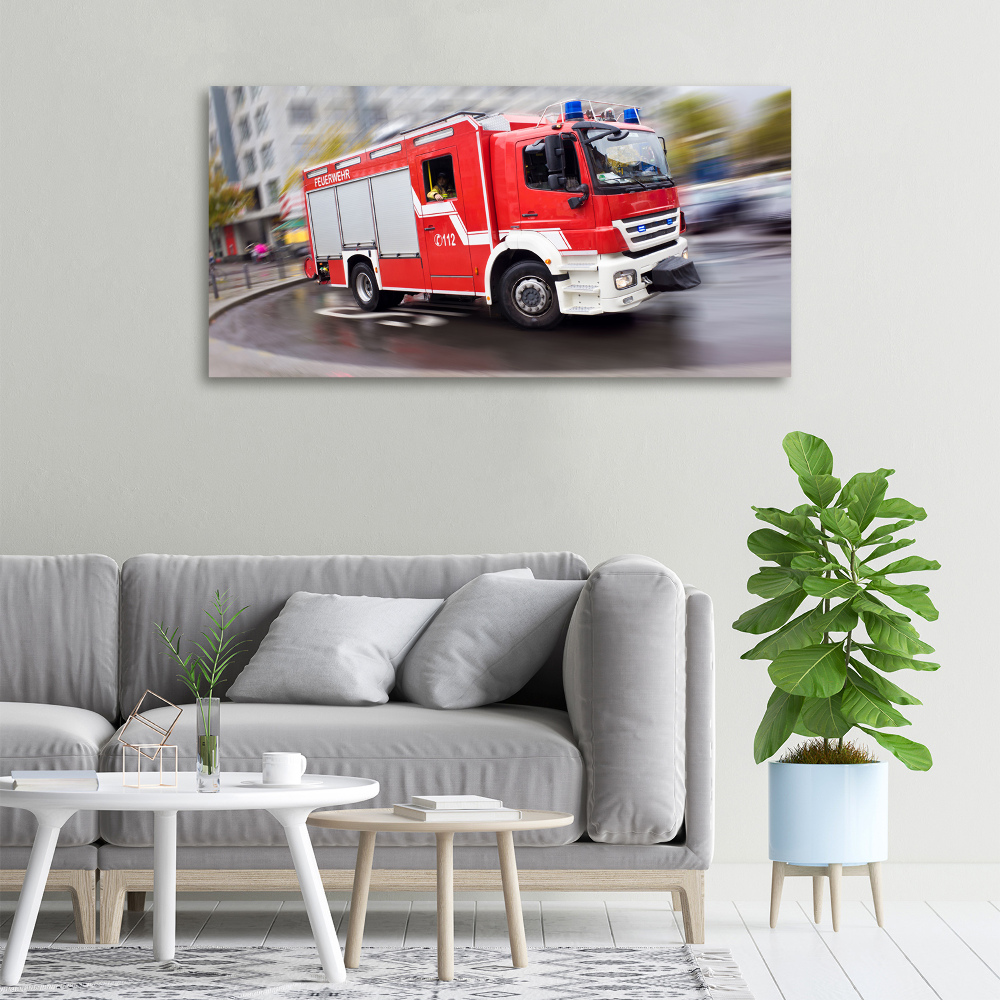 Canvas wall art Fire truck