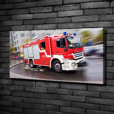 Canvas wall art Fire truck