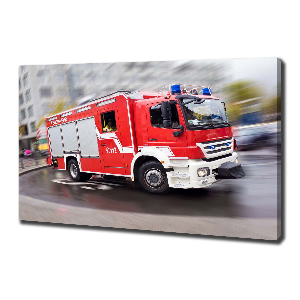 Canvas wall art Fire truck