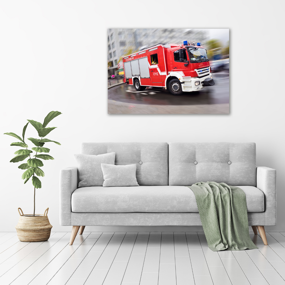 Canvas wall art Fire truck