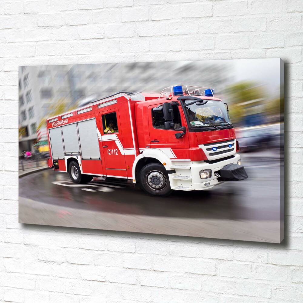 Canvas wall art Fire truck