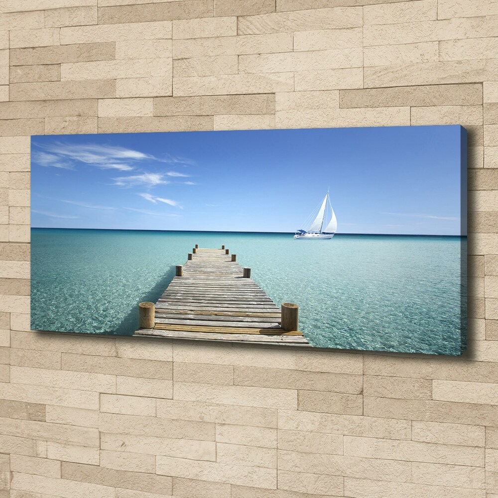 Canvas wall art Wooden pier