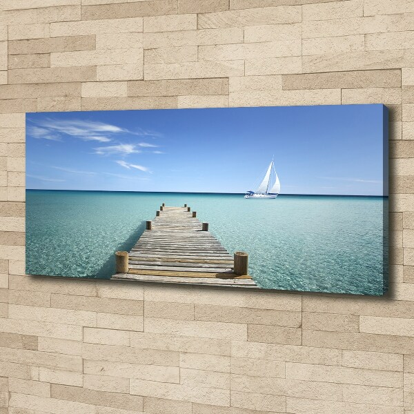 Canvas wall art Wooden pier