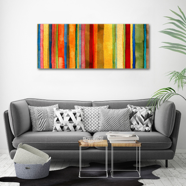 Canvas wall art Colorful stripes