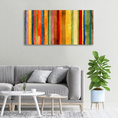 Canvas wall art Colorful stripes