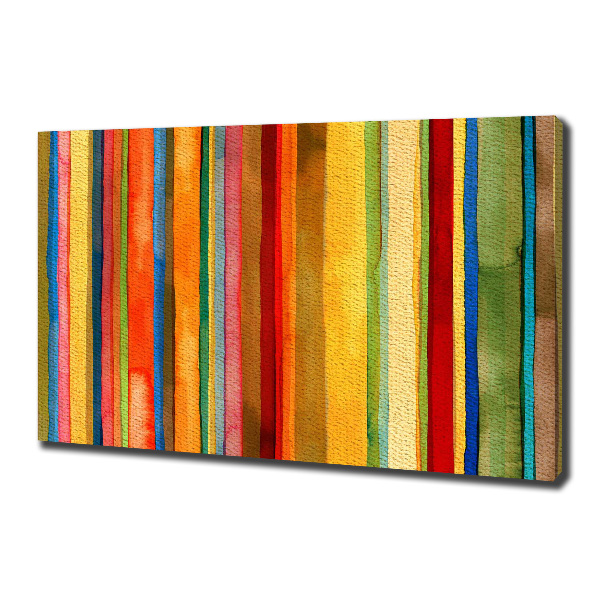 Canvas wall art Colorful stripes