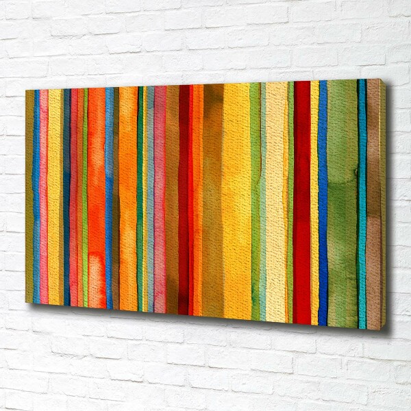 Canvas wall art Colorful stripes