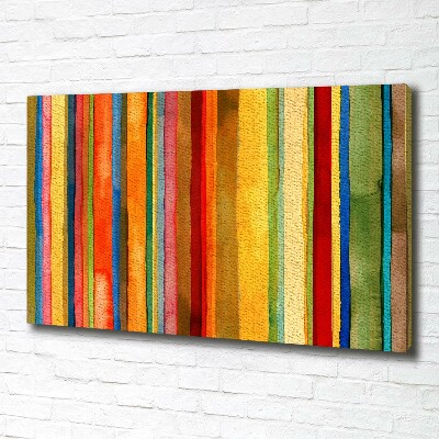 Canvas wall art Colorful stripes