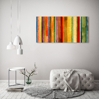 Canvas wall art Colorful stripes