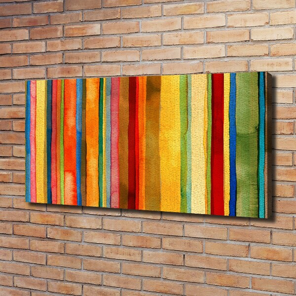 Canvas wall art Colorful stripes