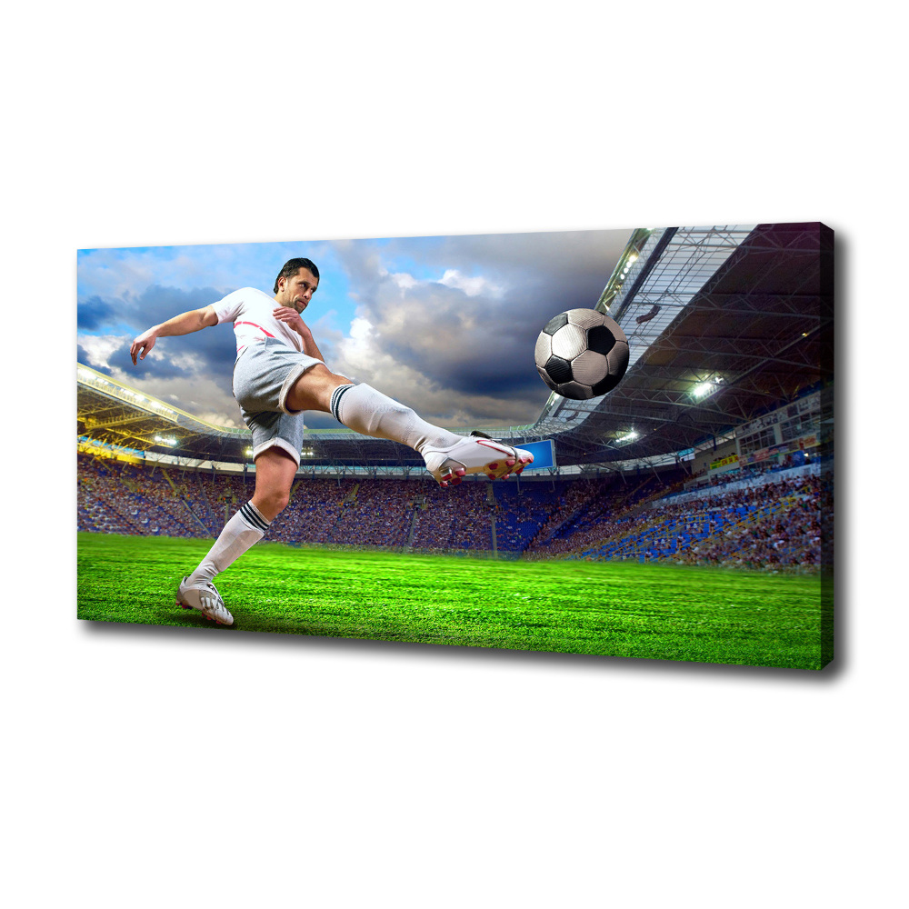 Canvas wall art Footballer at the stadium