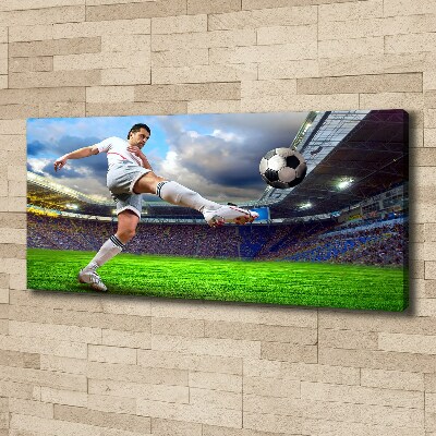 Canvas wall art Footballer at the stadium