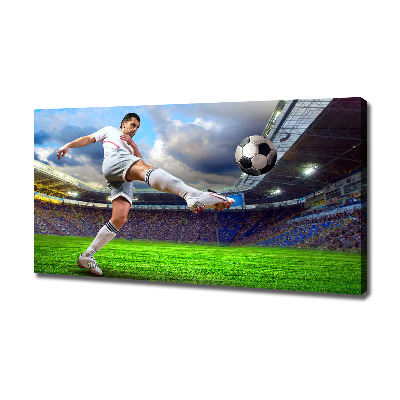 Canvas wall art Footballer at the stadium