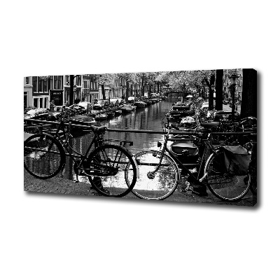 Canvas wall art Amsterdam bikes