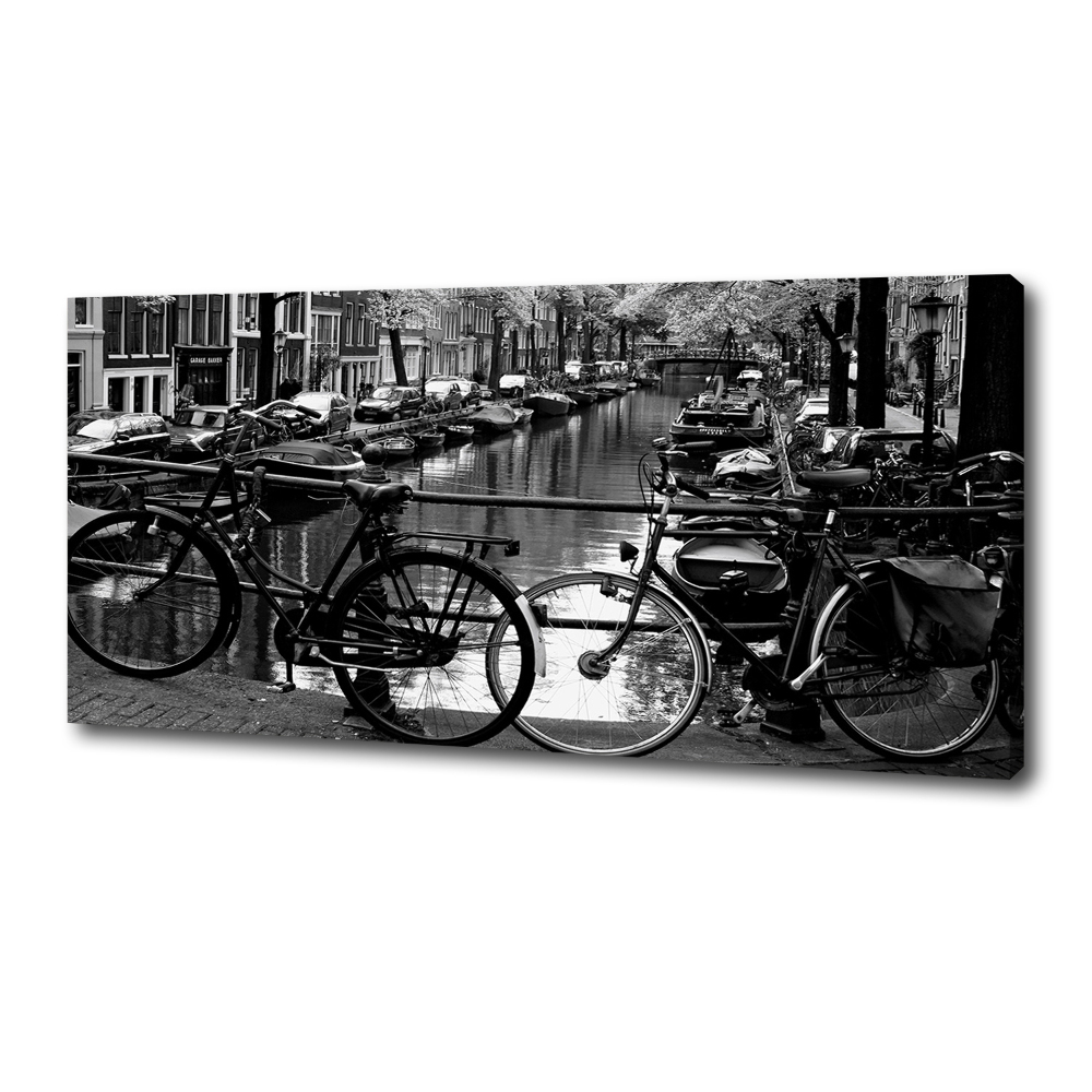 Canvas wall art Amsterdam bikes