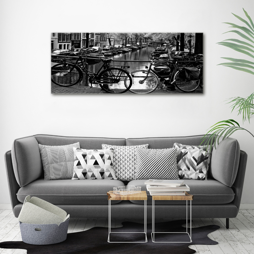 Canvas wall art Amsterdam bikes